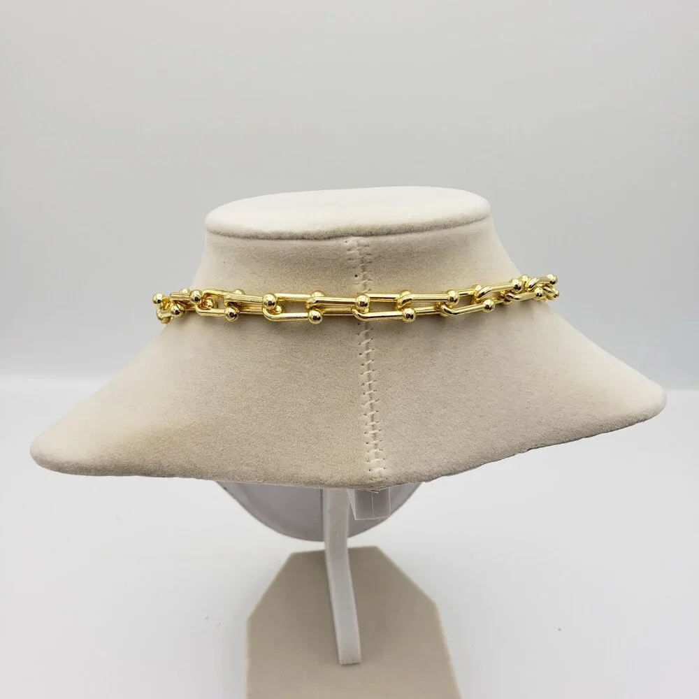 Authentic Louis Vuitton Gold Padlock Pendant w/Unbranded 18k Gold Plated Chain - Picture 8 of 14